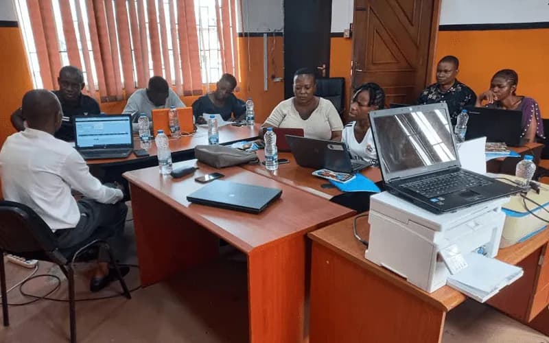 A practical accountancy training session in progress